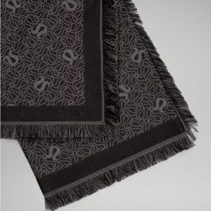 Lululemon Wool Blend Monogram Scarf